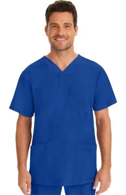 Men's Matthew V-Neck Solid Scrub Top