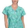 Clearance Women's Eve Y-Neck Butterfly Wonderland Print Scrub Top -Medical Nurse Clothing Shop 1 ko 1007pr printclearancebwd 650