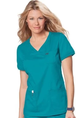Women's Nicole Crossover V-Neck Solid Scrub Top