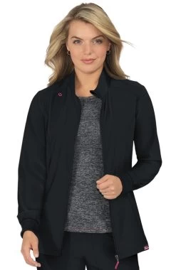 Women's Impact Zip Front Solid Scrub Jacket