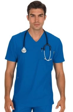 Men's Force V-Neck Solid Scrub Top