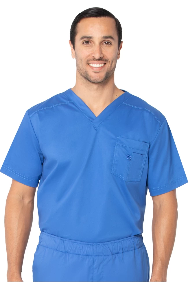 Clearance Stretch Men's By V-Neck Solid Scrub Top 3 Clearance Stretch Men's By V-Neck Solid Scrub Top