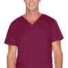 Men's V-Neck Chest Pocket Solid Scrub Top 2 Men's V-Neck Chest Pocket Solid Scrub Top -Medical Nurse Clothing Shop 1 ln 4253 650