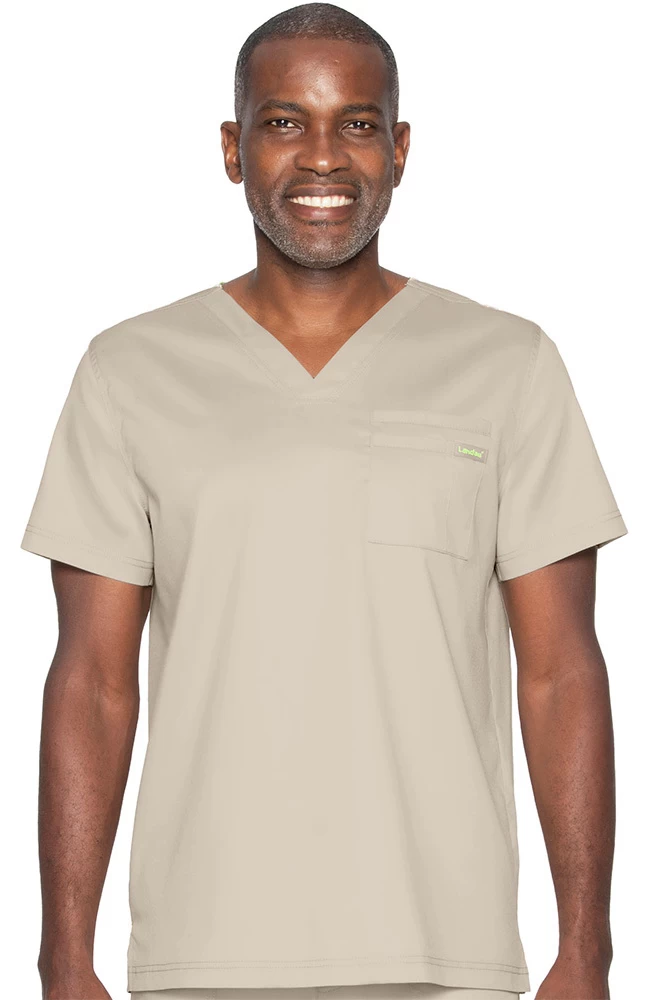 Men's Solid Scrub Top 3 Men's Solid Scrub Top