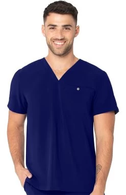 Men's Tuckable Solid Scrub Top