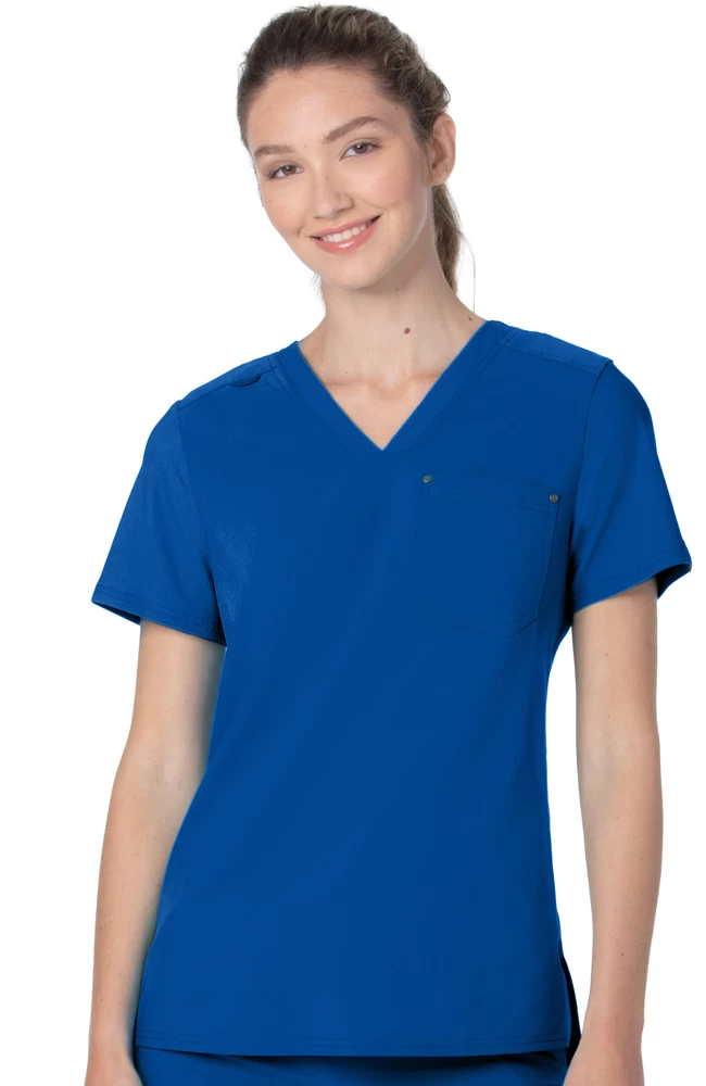 Women's Tailored V-Neck Solid Scrub Top 3 Women's Tailored V-Neck Solid Scrub Top