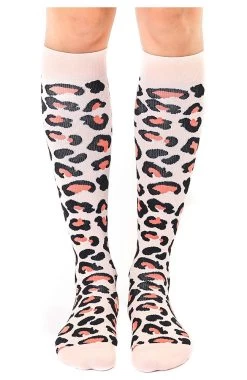 Unisex 15-20 MmHg Lightweight Leopard Print Compression Socks