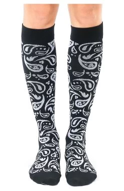 Unisex 15-20 MmHg Lightweight Bandana Print Compression Socks