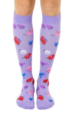 Unisex 15-20 Mmhg Lightweight Doctor Print Compression Socks