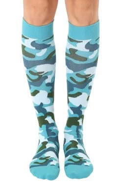 Unisex 15-20 Mmhg Lightweight Camo Print Compression Socks