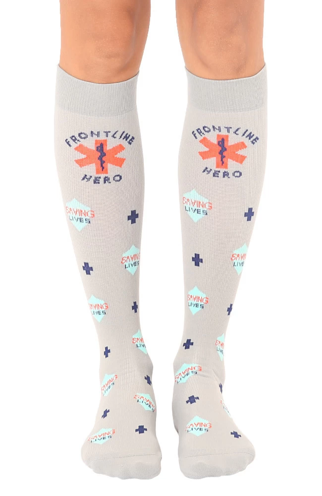 Unisex 15-20 Mmhg Lightweight Frontline Hero Print Compression Socks 3 Unisex 15-20 Mmhg Lightweight Frontline Hero Print Compression Socks