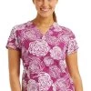 Clearance Women's Florever Yours Print Scrub Top -Medical Nurse Clothing Shop 1 mv 1767 printclearancefly 650