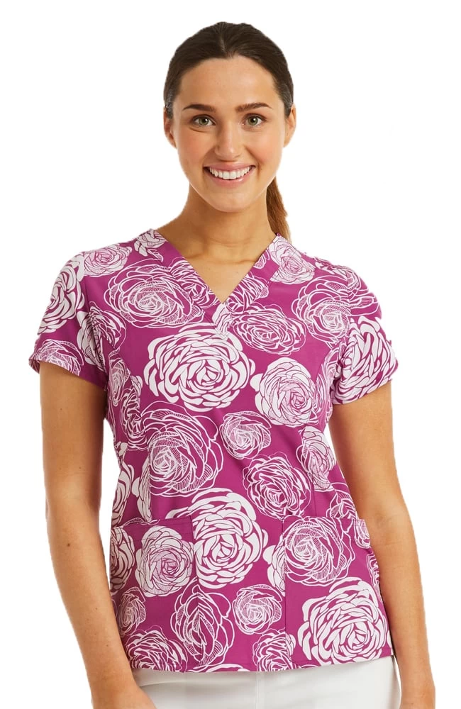 Clearance Women's Florever Yours Print Scrub Top 3 Clearance Women's Florever Yours Print Scrub Top