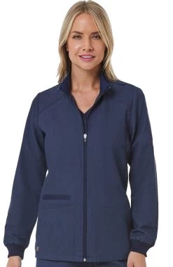 Clearance Women's Envy Zip Front Solid Scrub Jacket