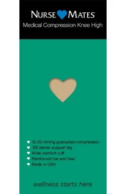 Women's 15-20 MmHg Medically Correct Compression Knee High Stockings Hosiery