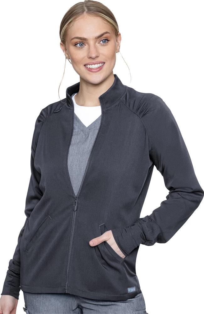 Women's Raglan Solid Scrub Jacket 3 Women's Raglan Solid Scrub Jacket