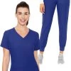 Women's V-Neck Solid Scrub Top & Cargo Jogger Scrub Pant Set -Medical Nurse Clothing Shop 1 pe 7set 650