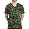 Clearance Men's River Stone Green Print Scrub Top -Medical Nurse Clothing Shop 1 wc 2263 printclearancersg 650