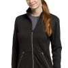 Women's Sporty Zip Front Solid Scrub Jacket