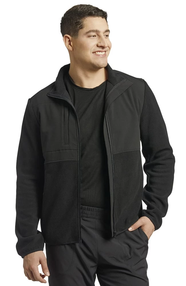 Men's Polar Fleece Warm Up Solid Scrub Jacket 3 Men's Polar Fleece Warm Up Solid Scrub Jacket