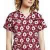 Clearance Women's Stay Cozy Print Scrub Top
