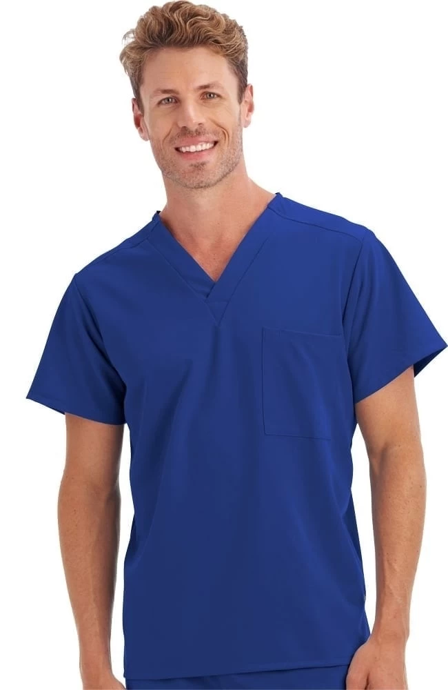 Clearance Unisex 1 Pocket Tri Blend Solid Scrub Top 3 Clearance Unisex 1 Pocket Tri Blend Solid Scrub Top