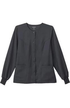 Clearance Women's Round Neck Solid Scrub Jacket