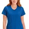 Clearance Women's Rounded V-Neck Solid Scrub Top