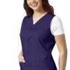Unisex Button Front Solid Scrub Vest -Medical Nurse Clothing Shop 1 wk 300 650
