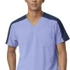 Clearance Men's Colorblock Scrub Top