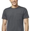 Men's Moto Knit Crew Neck Solid Scrub Top -Medical Nurse Clothing Shop 1 wk 6699 650