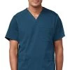 Men's Multi Pocket V-Neck Scrub Top -Medical Nurse Clothing Shop 1 wk 6819 car 650
