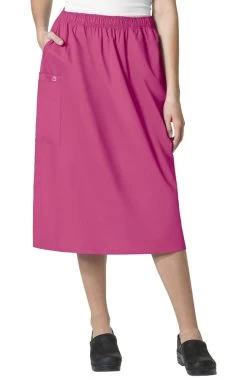 Clearance Women's Elastic Waist Cargo Scrub Skirt