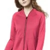 Clearance WonderFlex By Wonderwink Women's Fleece Solid Scrub Jacket -Medical Nurse Clothing Shop 1 wk 8209 clearancecor 650