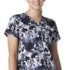 Carhartt Women's Tuck-In Fern Stencil Print Scrub Top -Medical Nurse Clothing Shop 1 wk c13014 printfns 650