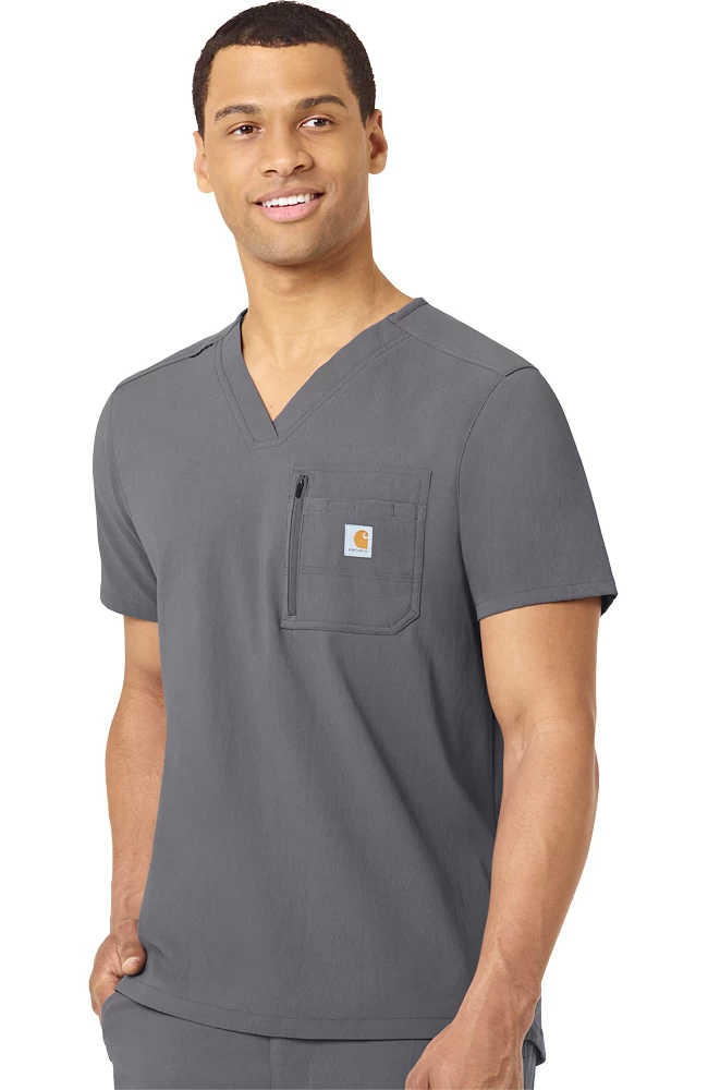 Carhartt Men's Tuck In Zipper Pocket Scrub Top 3 Carhartt Men's Tuck In Zipper Pocket Scrub Top