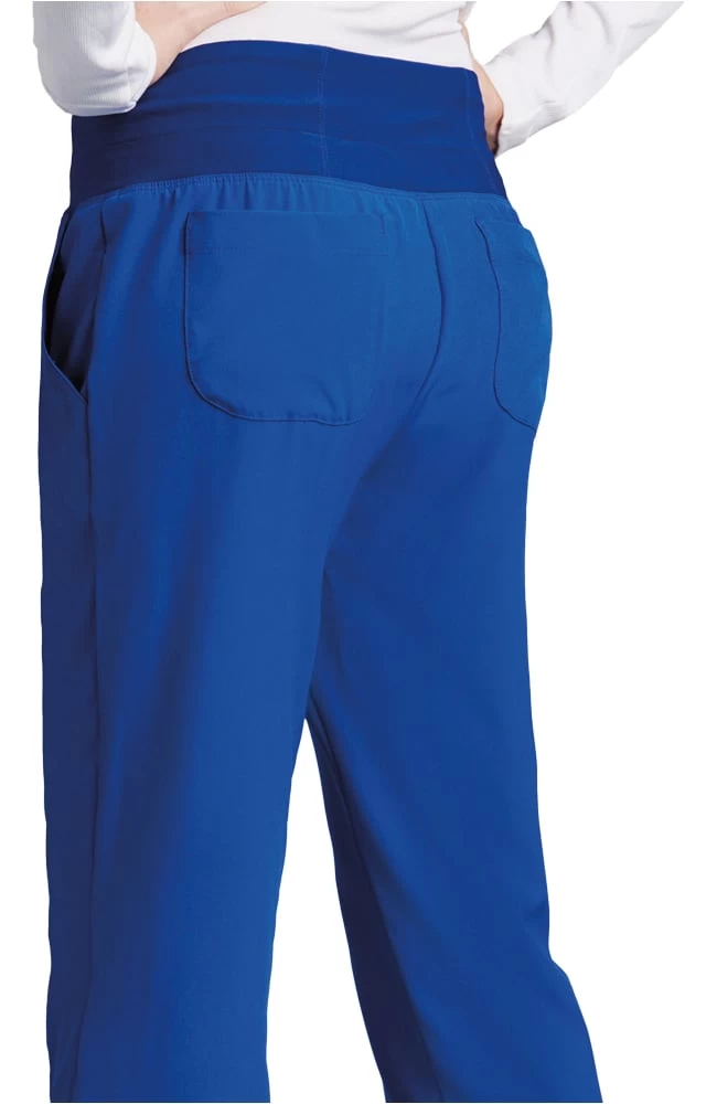 Clearance Women's Flare Leg Knit Waistband Cargo Scrub Pant 4 Clearance Women's Flare Leg Knit Waistband Cargo Scrub Pant - Image 2