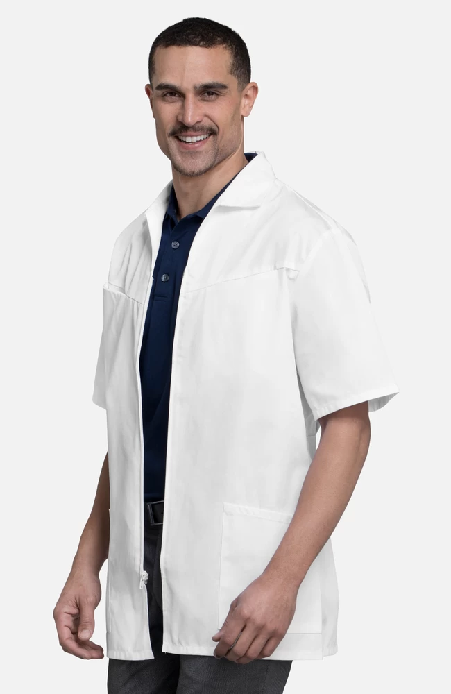 Cherokee Men's Med-Man Zip Front 32" Lab Coat 4 Cherokee Men's Med-Man Zip Front 32" Lab Coat - Image 2