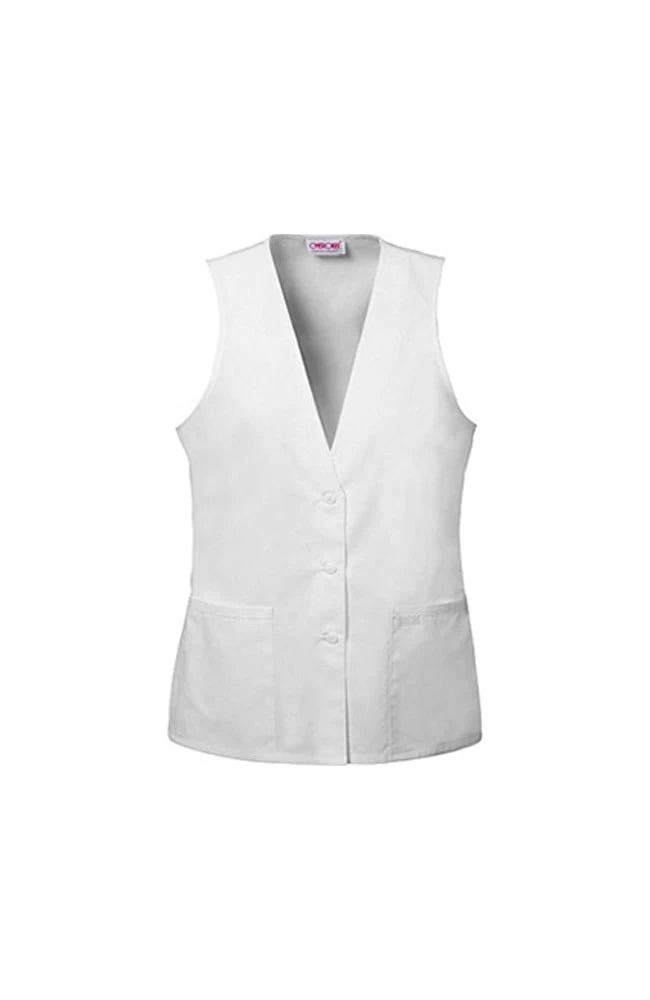 Cherokee Women's Button-Front Vest Solid Scrub Vest 4 Cherokee Women's Button-Front Vest Solid Scrub Vest - Image 2