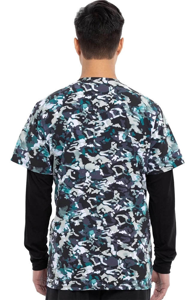 Cherokee Clearance Men's Cool Down Camo Print Scrub Top 4 Cherokee Clearance Men's Cool Down Camo Print Scrub Top - Image 2