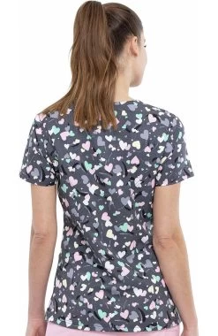 ELLE Clearance Women's Open Hearted Print Scrub Top 6 ELLE Clearance Women's Open Hearted Print Scrub Top -Medical Nurse Clothing Shop 2 ck el602 printclearance 650