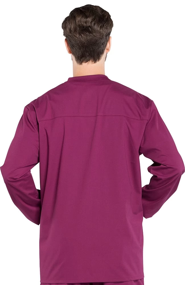 Men's Snap Front Warm-Up Solid Scrub Jacket 4 Men's Snap Front Warm-Up Solid Scrub Jacket - Image 2