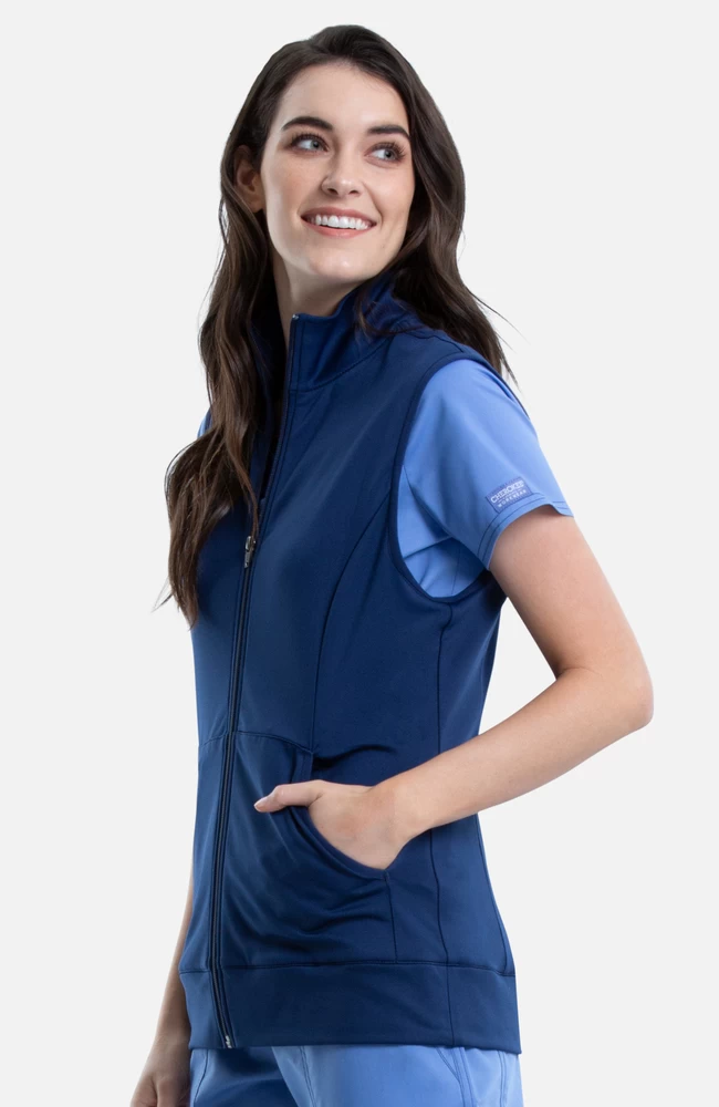 Women's Knit Solid Scrub Vest 4 Women's Knit Solid Scrub Vest - Image 2