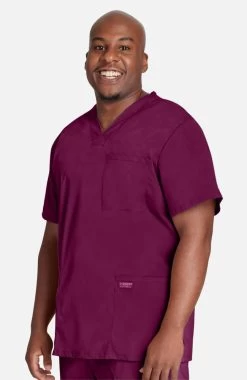 Men's V-Neck Utility Solid Scrub Top -Medical Nurse Clothing Shop 2 ck ww695 650