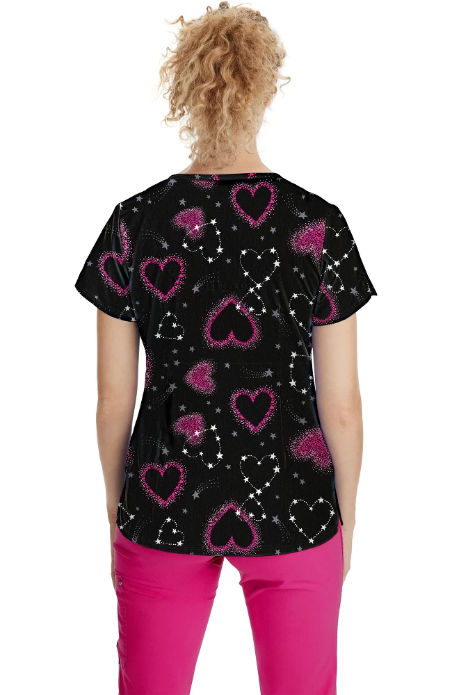 Clearance Women's Isabel Love And Beyond Print Scrub Top 4 Clearance Women's Isabel Love And Beyond Print Scrub Top - Image 2