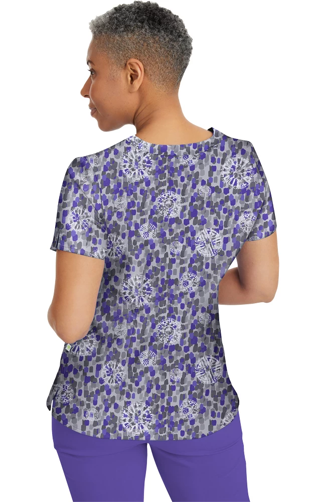 Clearance Women's Amanda Geo Expression Print Scrub Top 4 Clearance Women's Amanda Geo Expression Print Scrub Top - Image 2