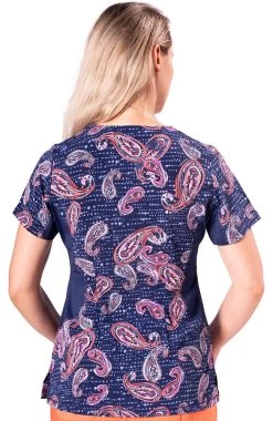 Clearance Women's Jessi Endless Paisley Print Scrub Top -Medical Nurse Clothing Shop 2 hh 2270 printclearance 650 1