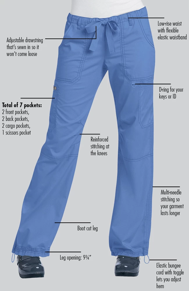 Clearance Women's Lindsey Drawstring Elastic Waist Scrub Pant 4 Clearance Women's Lindsey Drawstring Elastic Waist Scrub Pant - Image 2