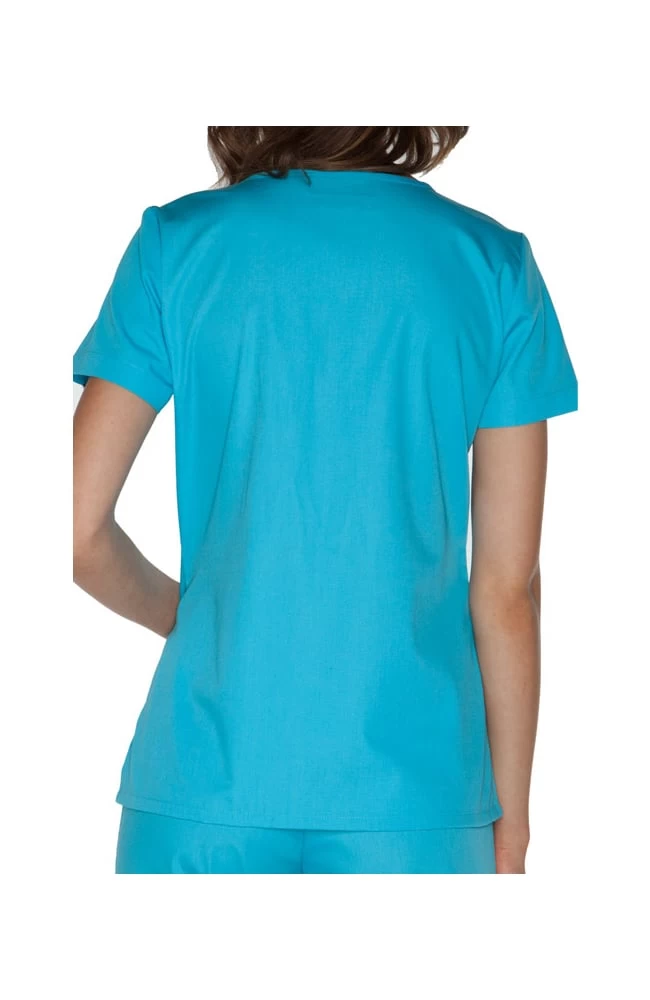 Clearance Women's Malibu Mini Mock Wrap Solid Scrub Top 4 Clearance Women's Malibu Mini Mock Wrap Solid Scrub Top - Image 2