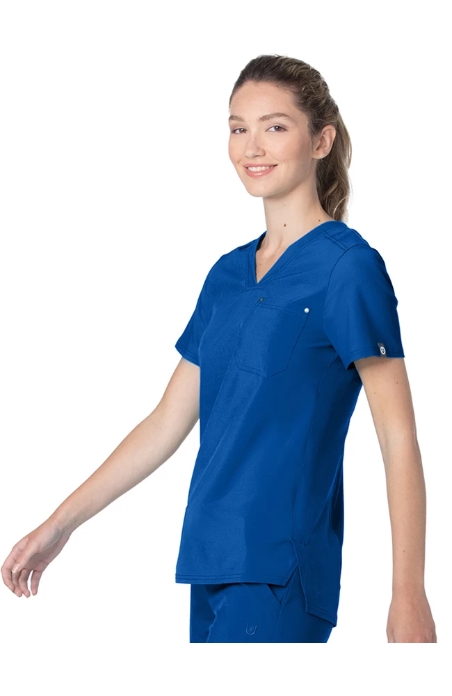 Women's Tailored V-Neck Solid Scrub Top 4 Women's Tailored V-Neck Solid Scrub Top - Image 2
